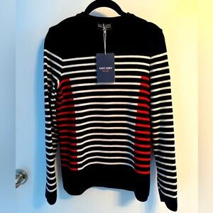 NWT Saint James navy 100% wool sweater